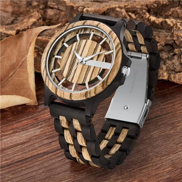 NEW Mens Luxury Casual Wooden Watch